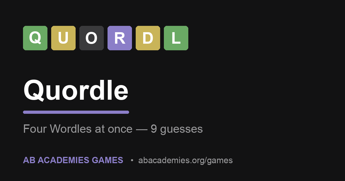 Quordle online word puzzle game – free browser game